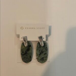 Kendra Scott Green Stone Earrings